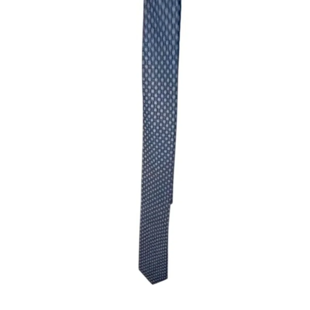 VTG Van Heusen Necktie Mens Tie Navy Blue White Floral Micro-pattern Narrow